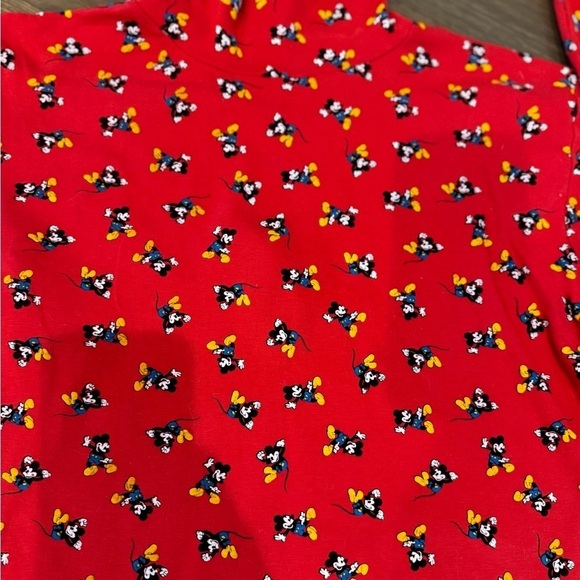 FUN 1980S MINI MICKEY MOUSE ALLOVER PRINT TURTLENECK LONG SLEEVE COTTON SHIRT - Picture 4 of 7